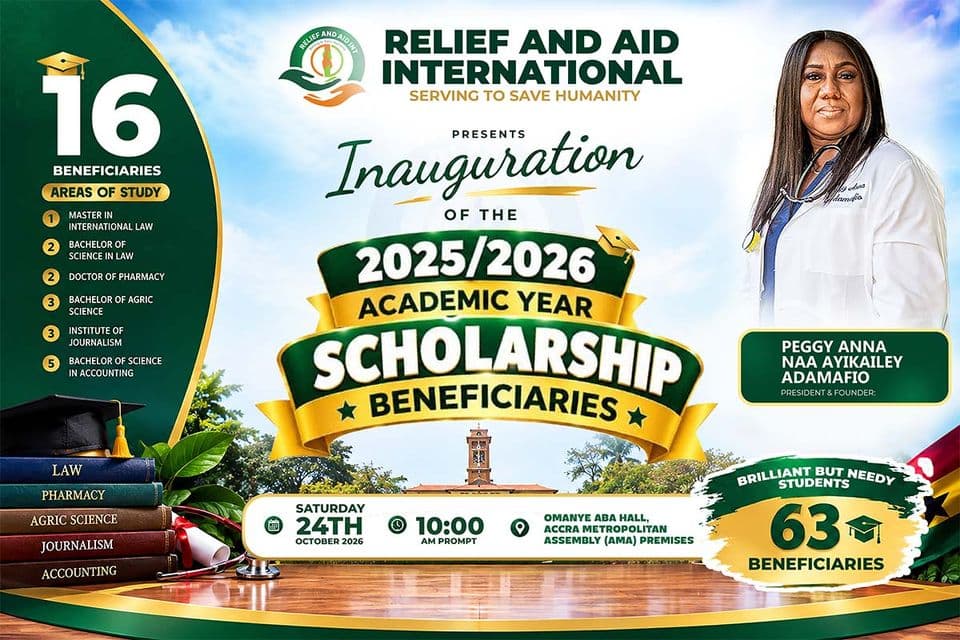 Scholarship Awards Inauguration 2025/2026 Academic Year flyer