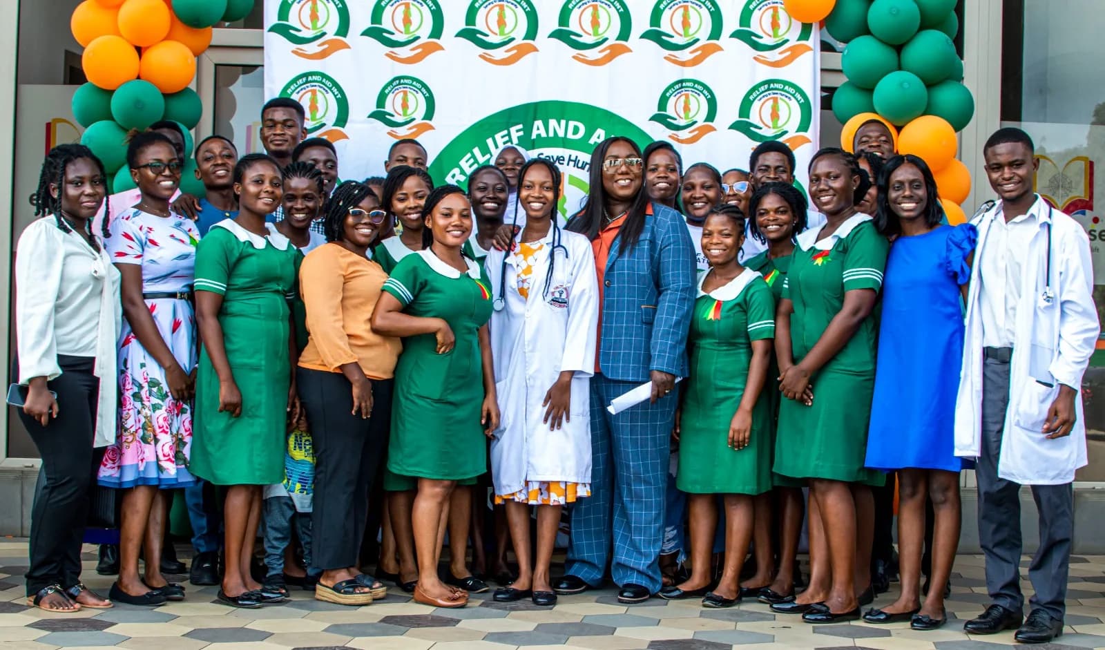 Scholarship beneficiaries with Relief and Aid International